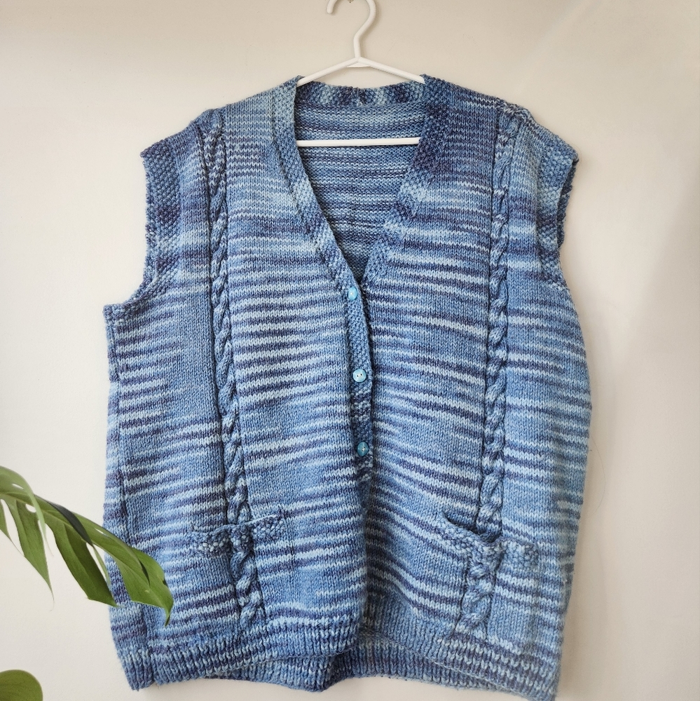 Vintage hand knit vest